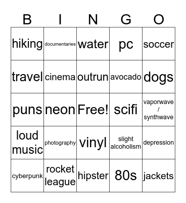 andres Bingo Card