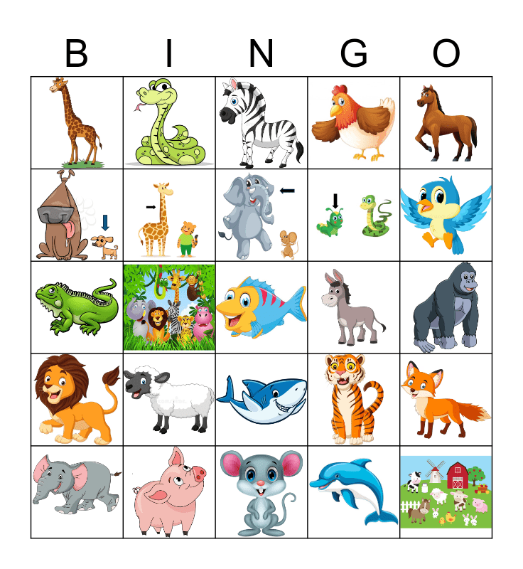 Free Printable Animal Bingo Cards Printable Templates