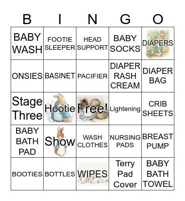 BABY SHOWER Bingo Card