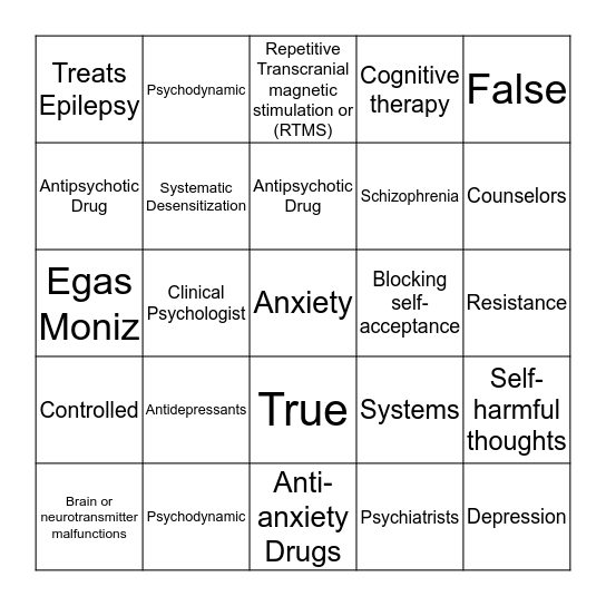Chapter 13 Bingo Card