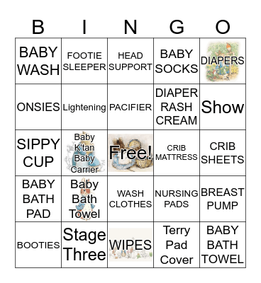 BABY SHOWER Bingo Card