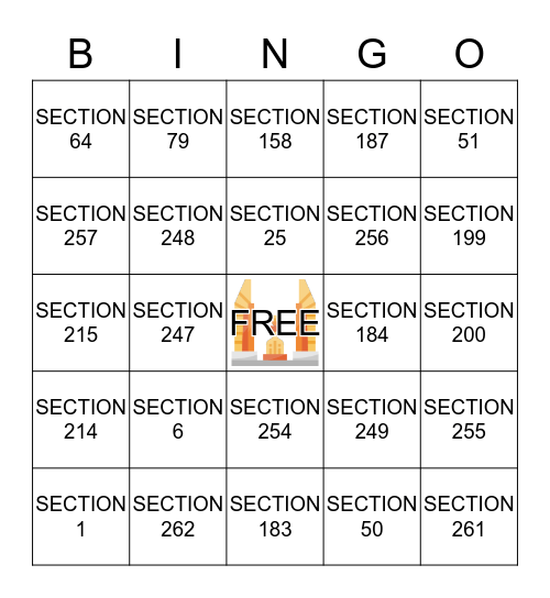 Constitution of Thailand Bingo Card