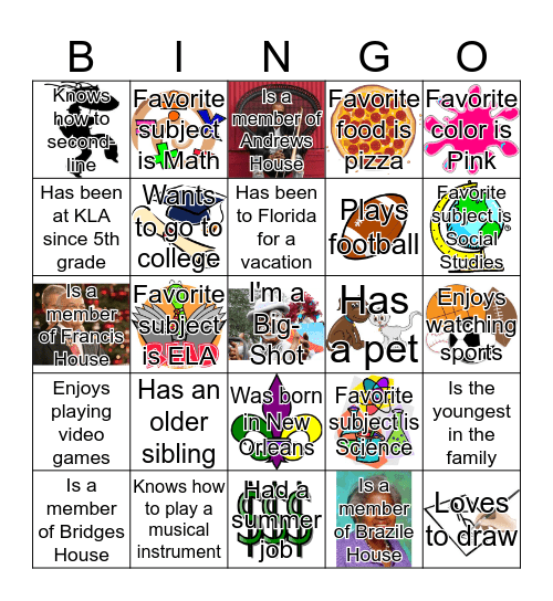 Big Shot BINGO! Bingo Card
