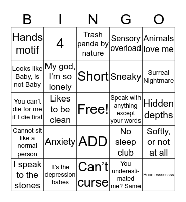 Blue Bingo Card