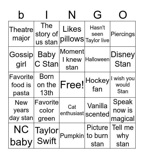 How well do you match with andiwillholdon  (Mel) Bingo Card