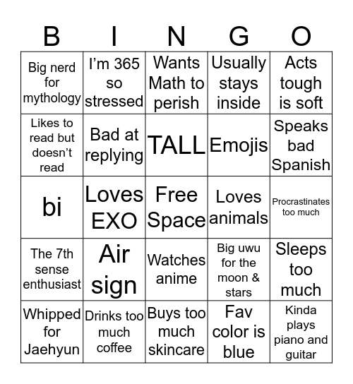Ileana Bingo  Bingo Card