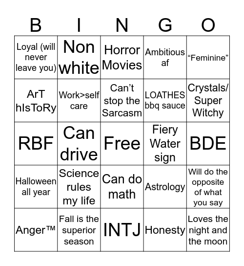 Mari Bingo Card