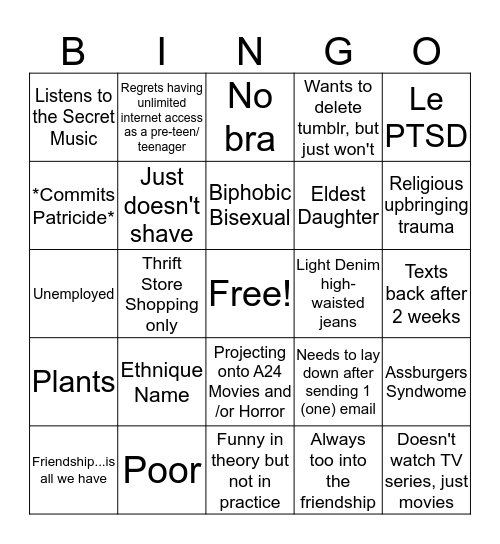 VULVVA Bingo Card