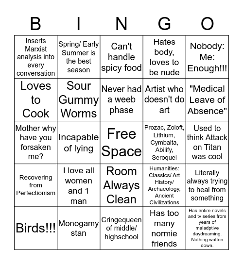 VULVVA Bingo Card