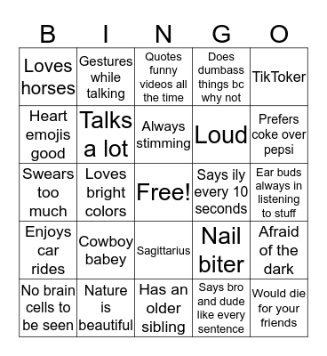 How Similar Are You To Allan   Bingo Card