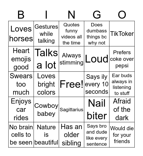 How Similar Are You To Allan   Bingo Card