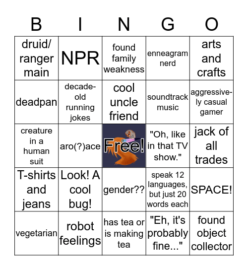 Seven Bingo Card