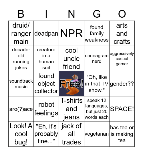 Seven Bingo Card