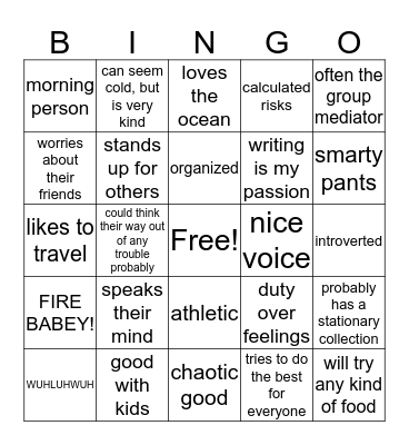 Jun Bingo Card