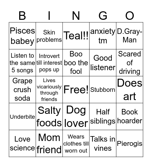 How much like Rosi are you? Bingo Card