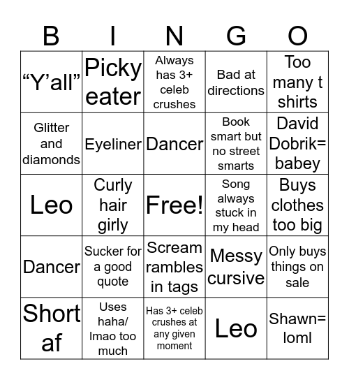 Honeybunchcal Bingo :)  Bingo Card