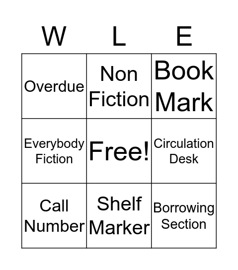 Media Center Terms Bingo Card