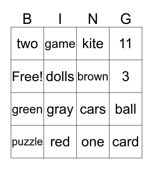 Bingo Card