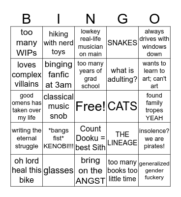 legobiwan Bingo Card