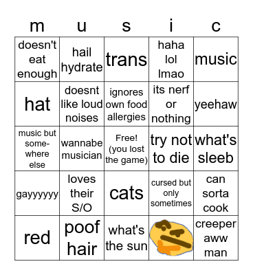 are you leah Bingo Card