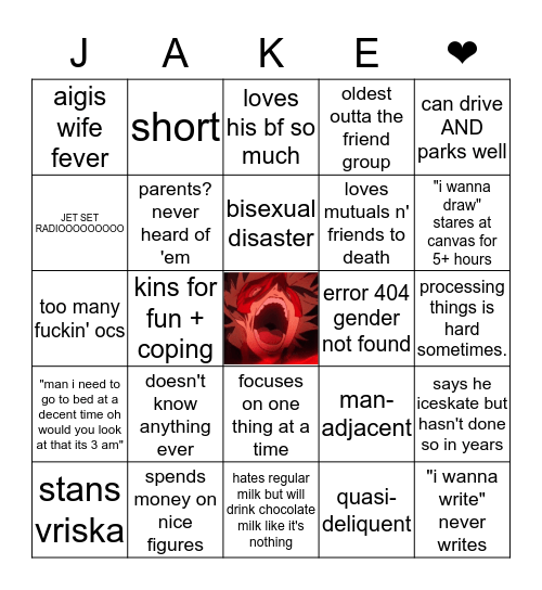 how similar are you to Bingo Card