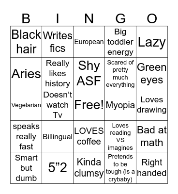 How similar are you to jeffdxbrik? Bingo Card