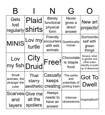 Els Bingo Card