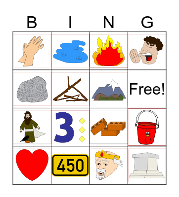 Elijah Bingo Card