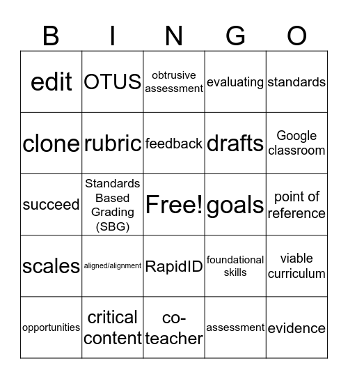 Putting the Pieces Together Bingo Card