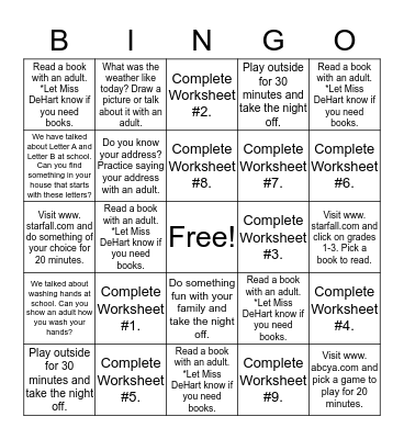 Bingo Board- Miracle 8/5/19 Bingo Card