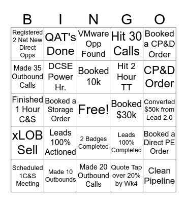 DELL BINGO Card
