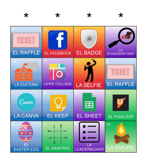 Hit the Lotería Bingo Card