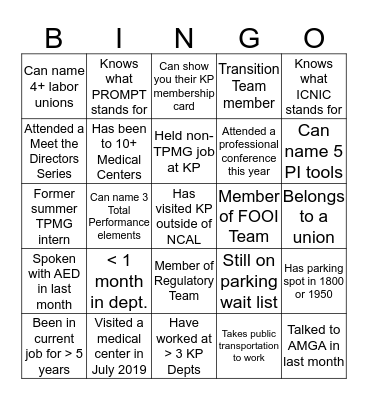 THRIVE Breakfast Bingo Card