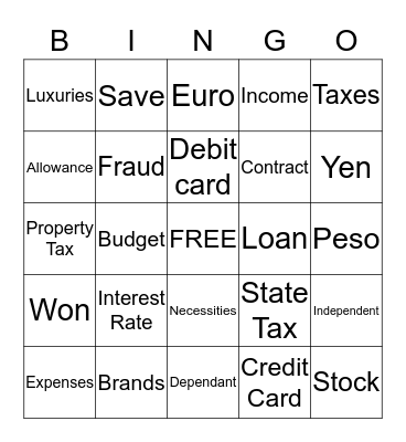 Independent Living Bingo! Bingo Card