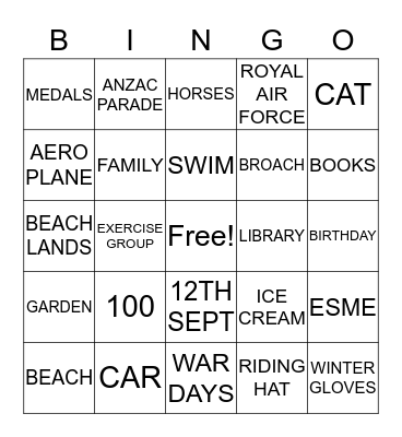 BIRTHDAY BINGO Card