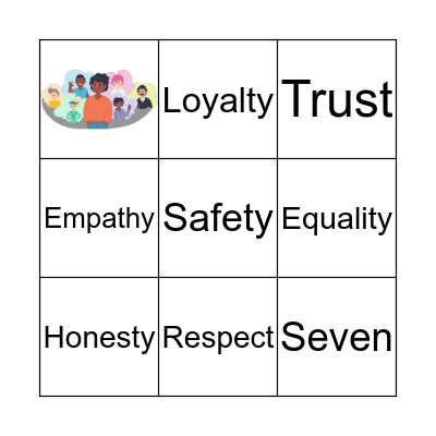 Characteristics of Healthy & Respectful Relationships Bingo Card