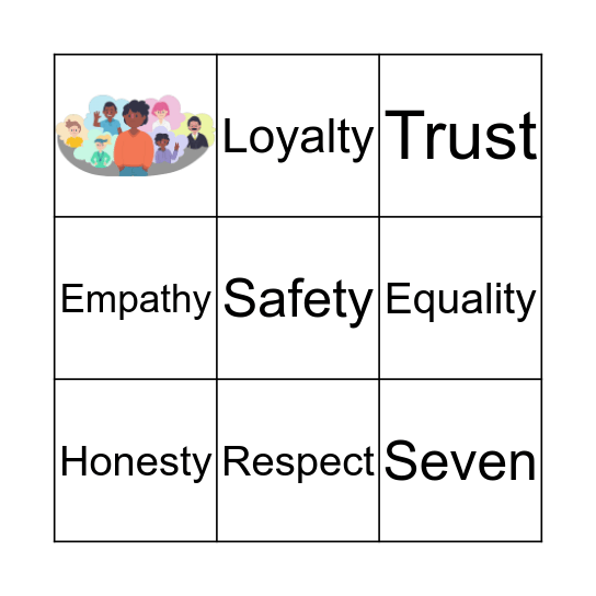 Characteristics of Healthy & Respectful Relationships Bingo Card