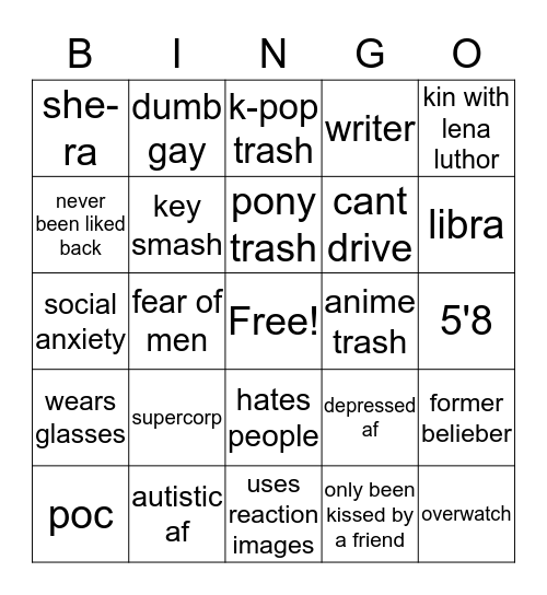 Lena Bingo Card