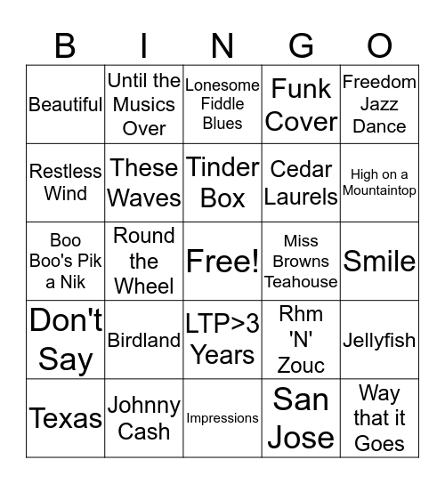 Gouda Time Bingo Card