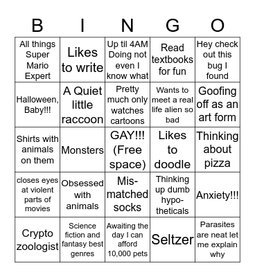 How similar are you to Robin? Bingo Card