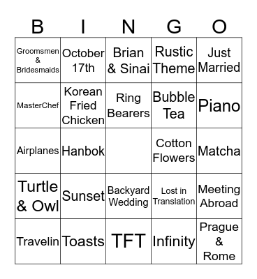 Bingo ! Bingo Card