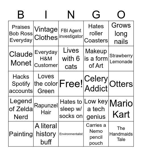Skyler  Bingo Card