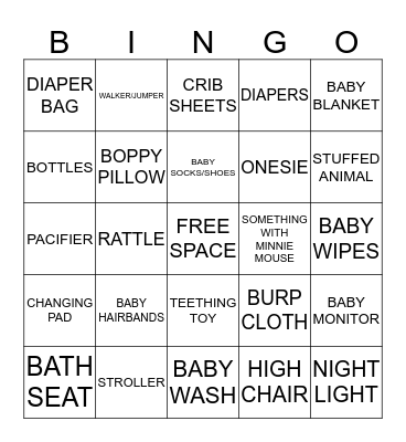Mireya's Baby Shower! Bingo Card