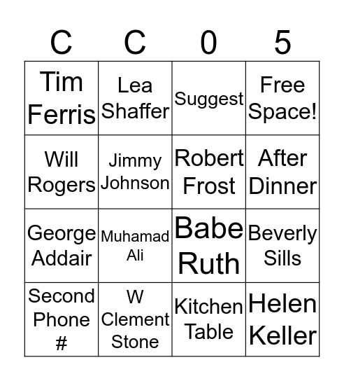 Bingo Mania  Bingo Card