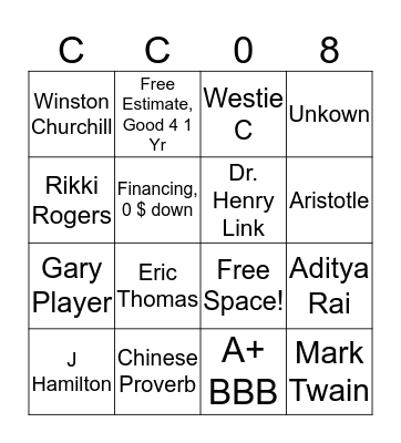 Bingo Mania  Bingo Card