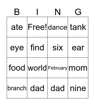 Bingo Card