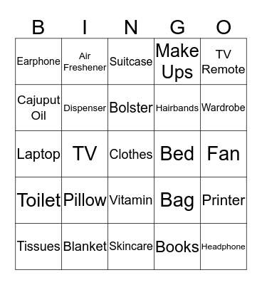 Kryssie’s Bingo Card