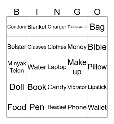 Rosie's Bingo Card