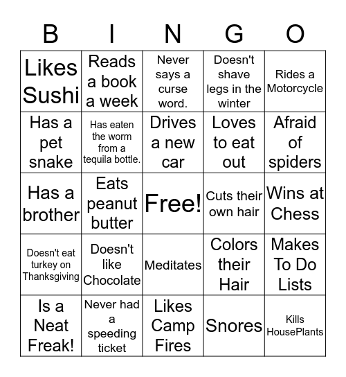 Calumet Staff BINGO Card