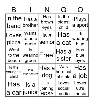 Bingo Card